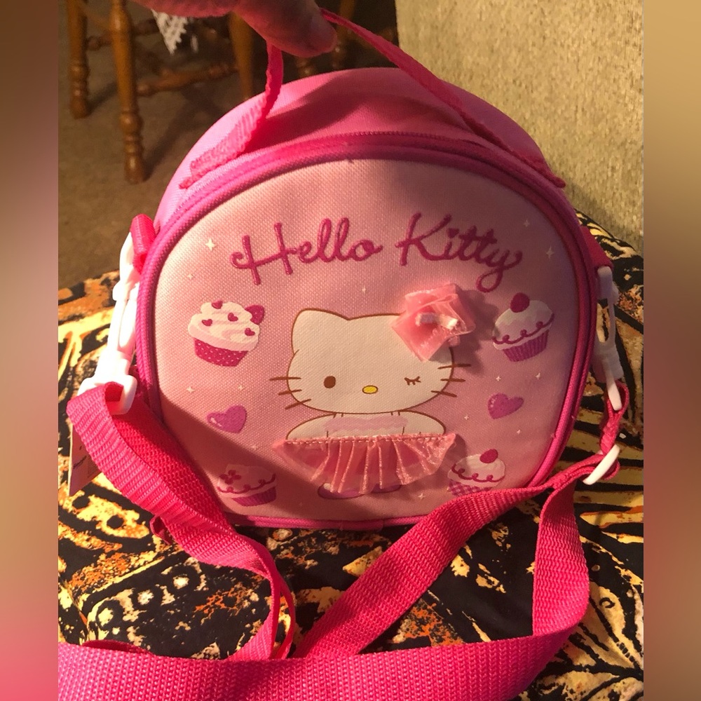 New Hello Kitty Ballerina Lunch Bag Box & Sandwich Container 2 Pc